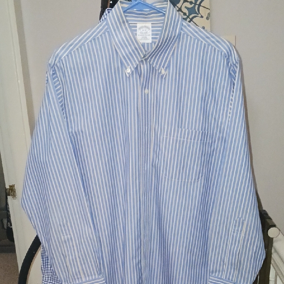 Brooks Brothers Blue Striped Men's Shirt - Picture 3 of 4